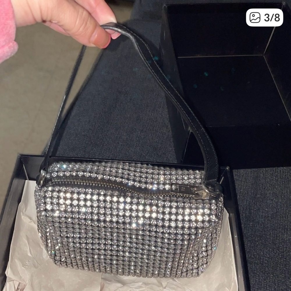 Alexander Wang Silver Crystal Clutch